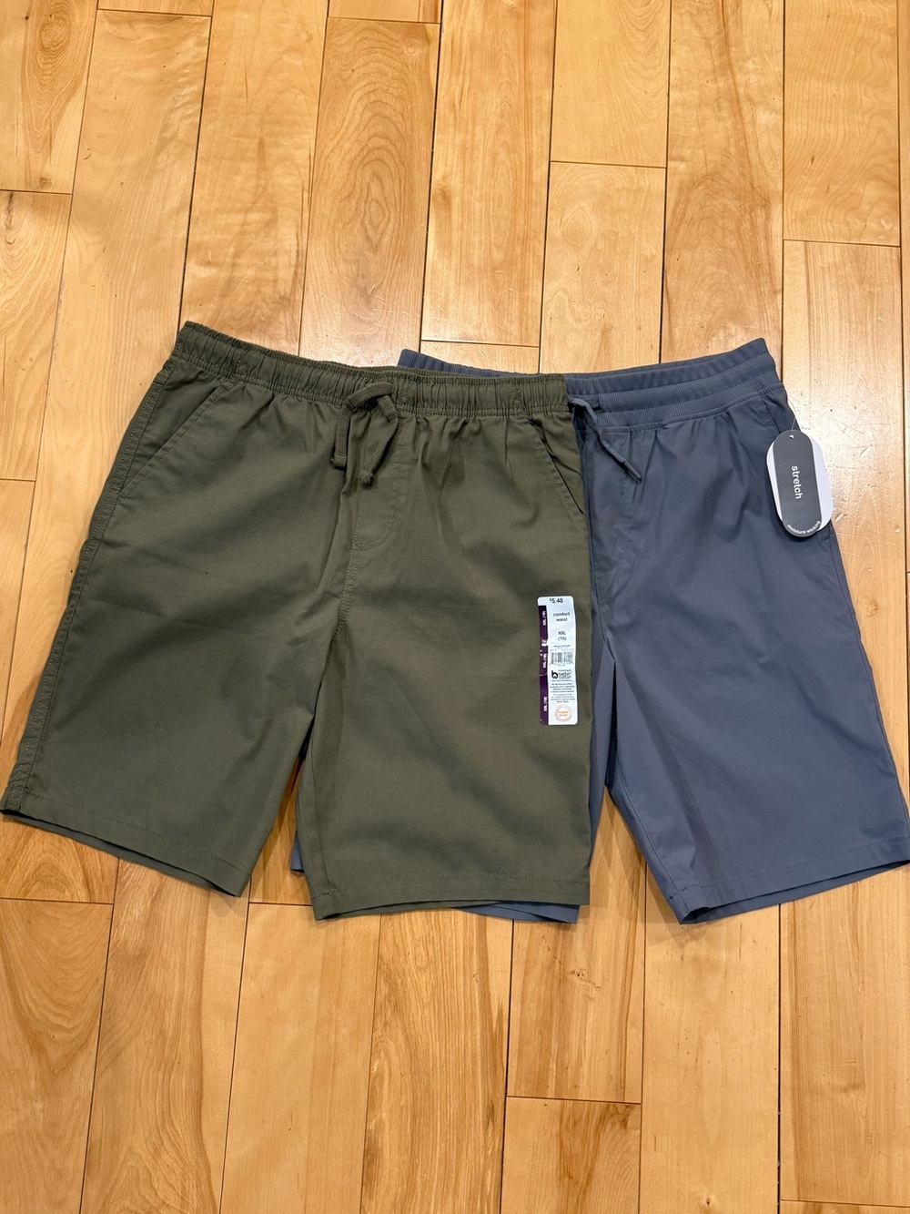 wonder nation Olive and Slate Pull-On Kids Shorts set of two